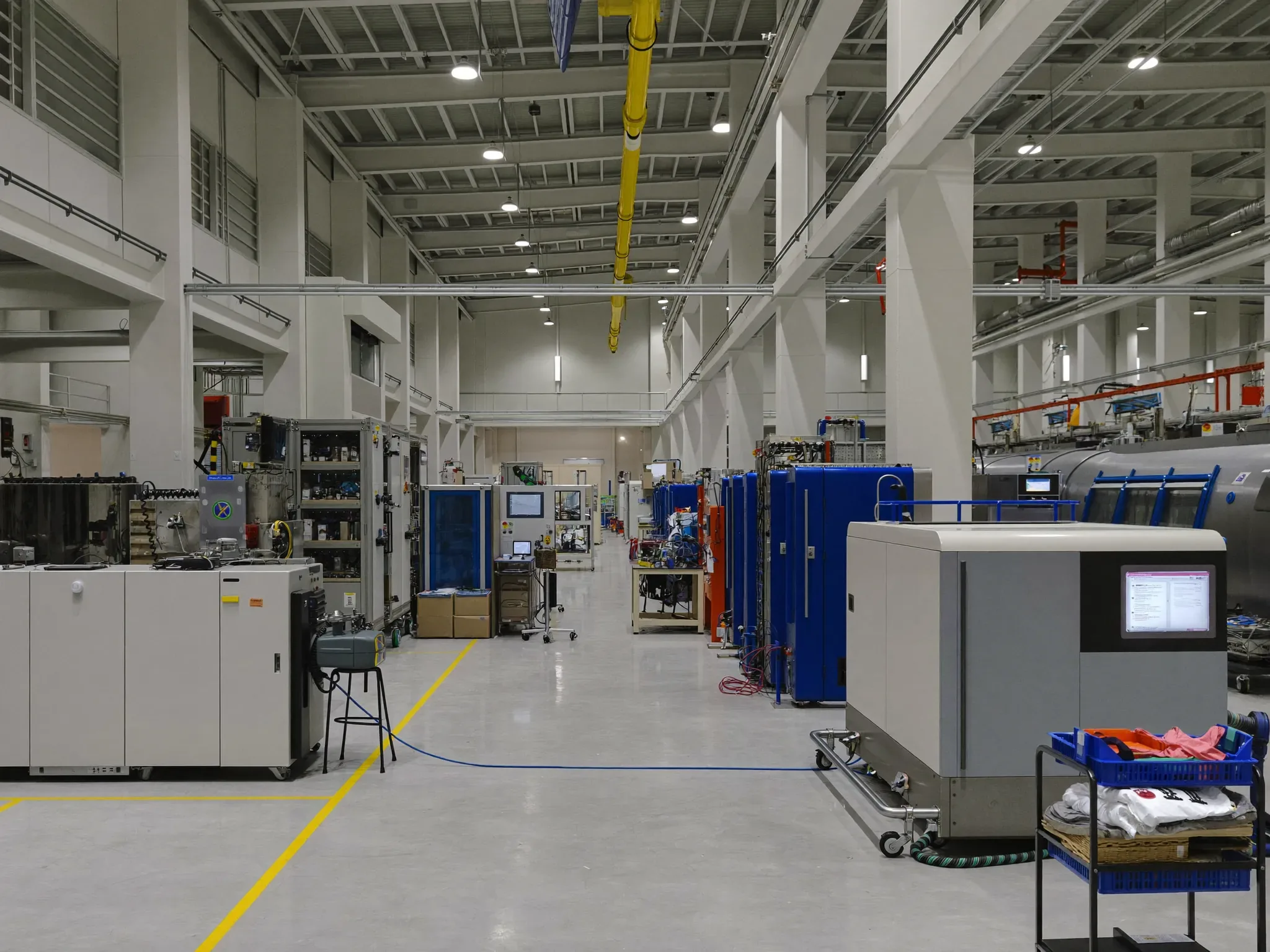 Automatisierte Produktionshalle mit Fertigungsanlagen – Elektrotechnik für Industrie und Produktion von MTM Technik